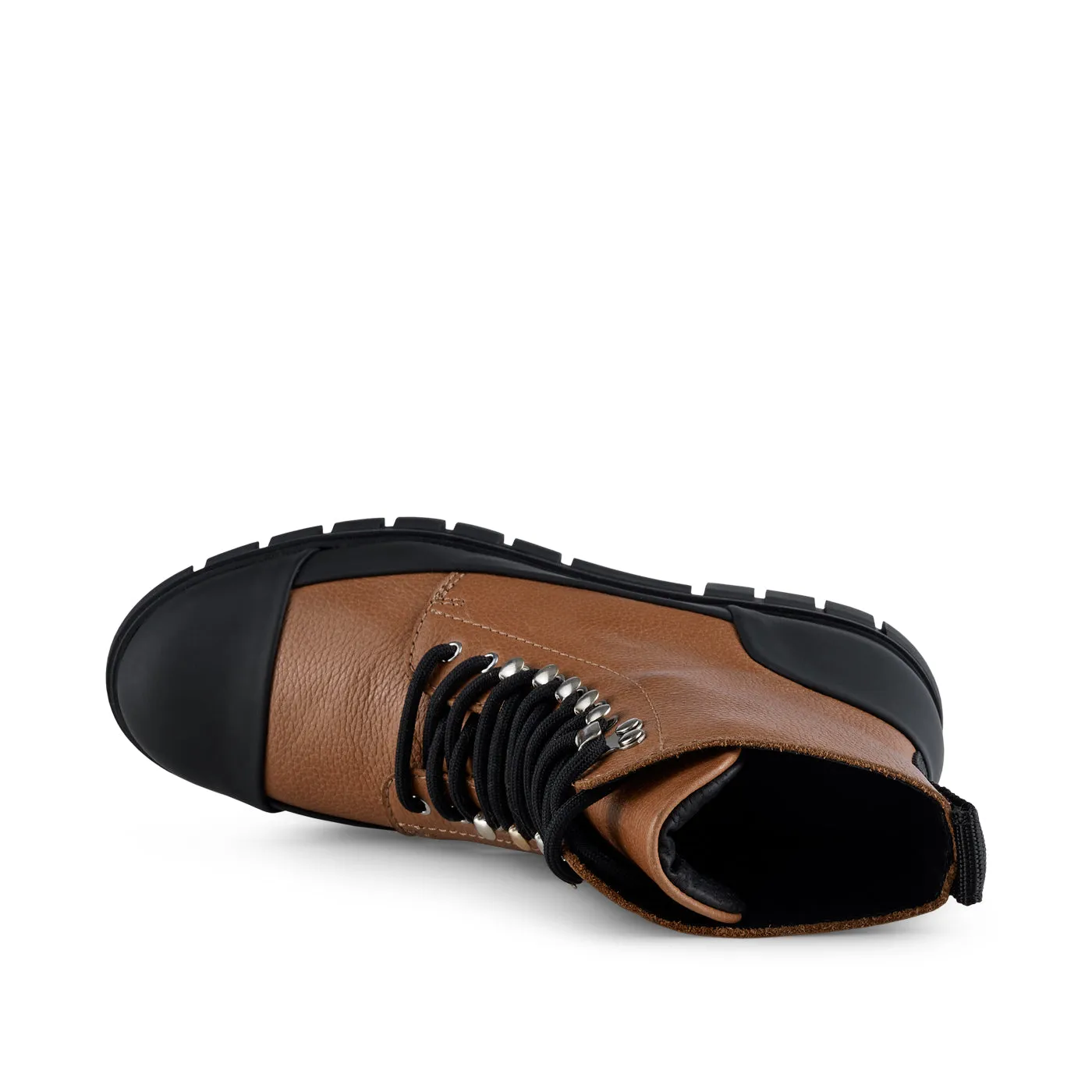 Rebel lace-up boot leather - TAN