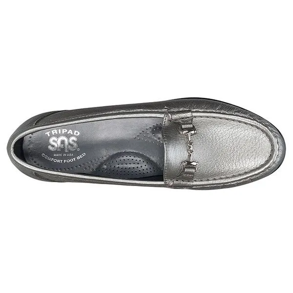 SAS Metro Loafer Pewter Leather (Women's)
