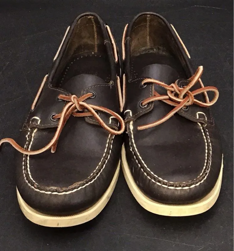 Sebago Men's Docksides 72753 Brown Casual Boat Shoes - Size 12