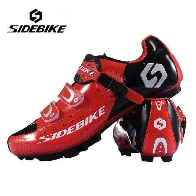 SIDEBIKE Men Women Breathable Athletic Cycling Shoes Bicycle MTB Cycling Shoes Mountain Bike Self-Locking Racing Shoes, Green