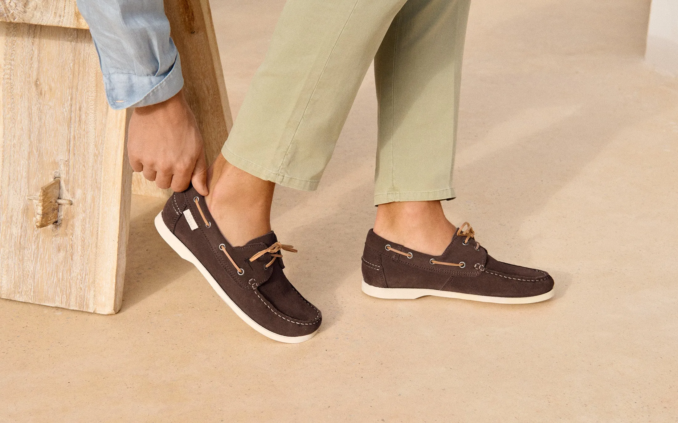 Suede Boat-Shoes - M29KM - Hamptons Moka
