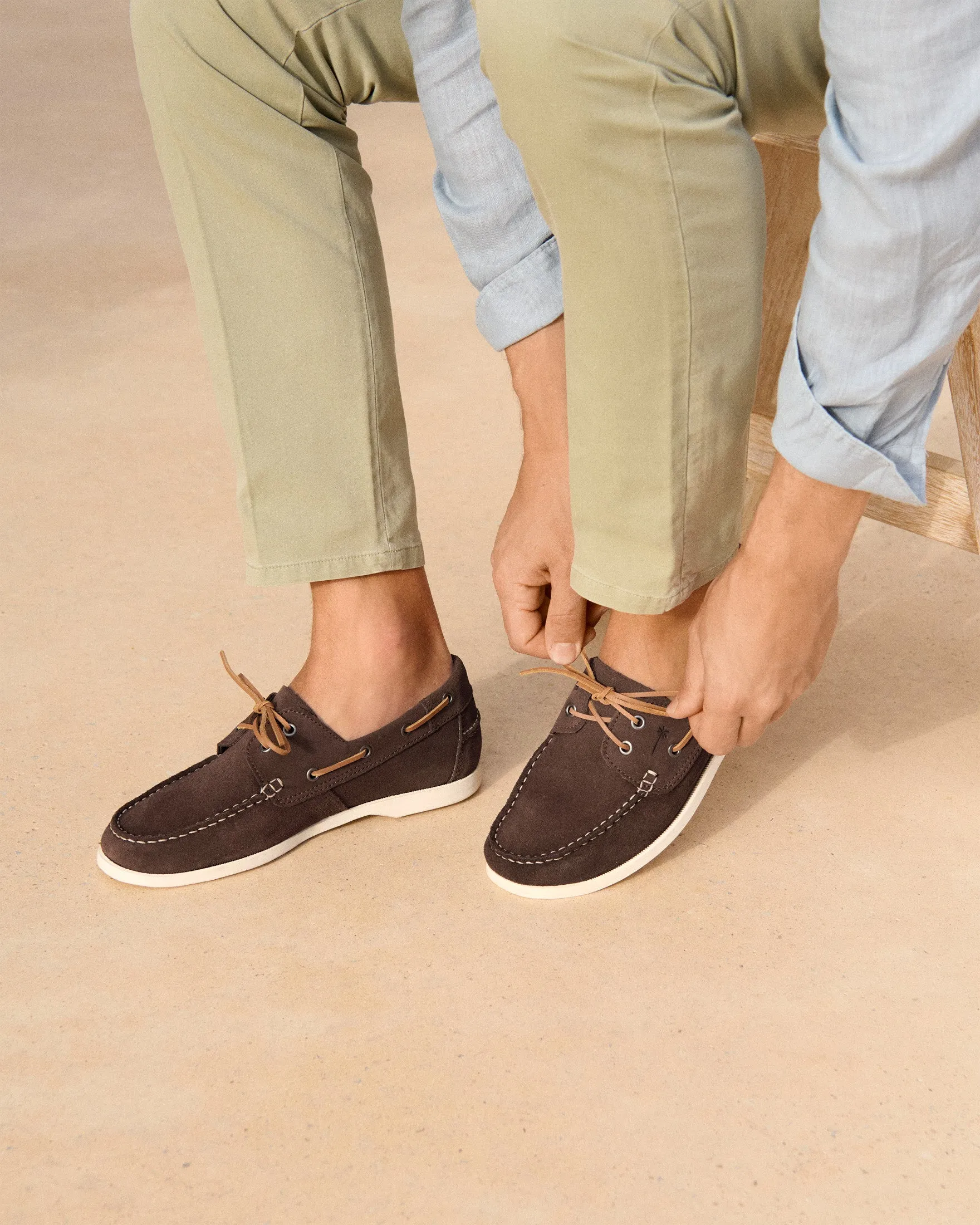 Suede Boat-Shoes - M29KM - Hamptons Moka