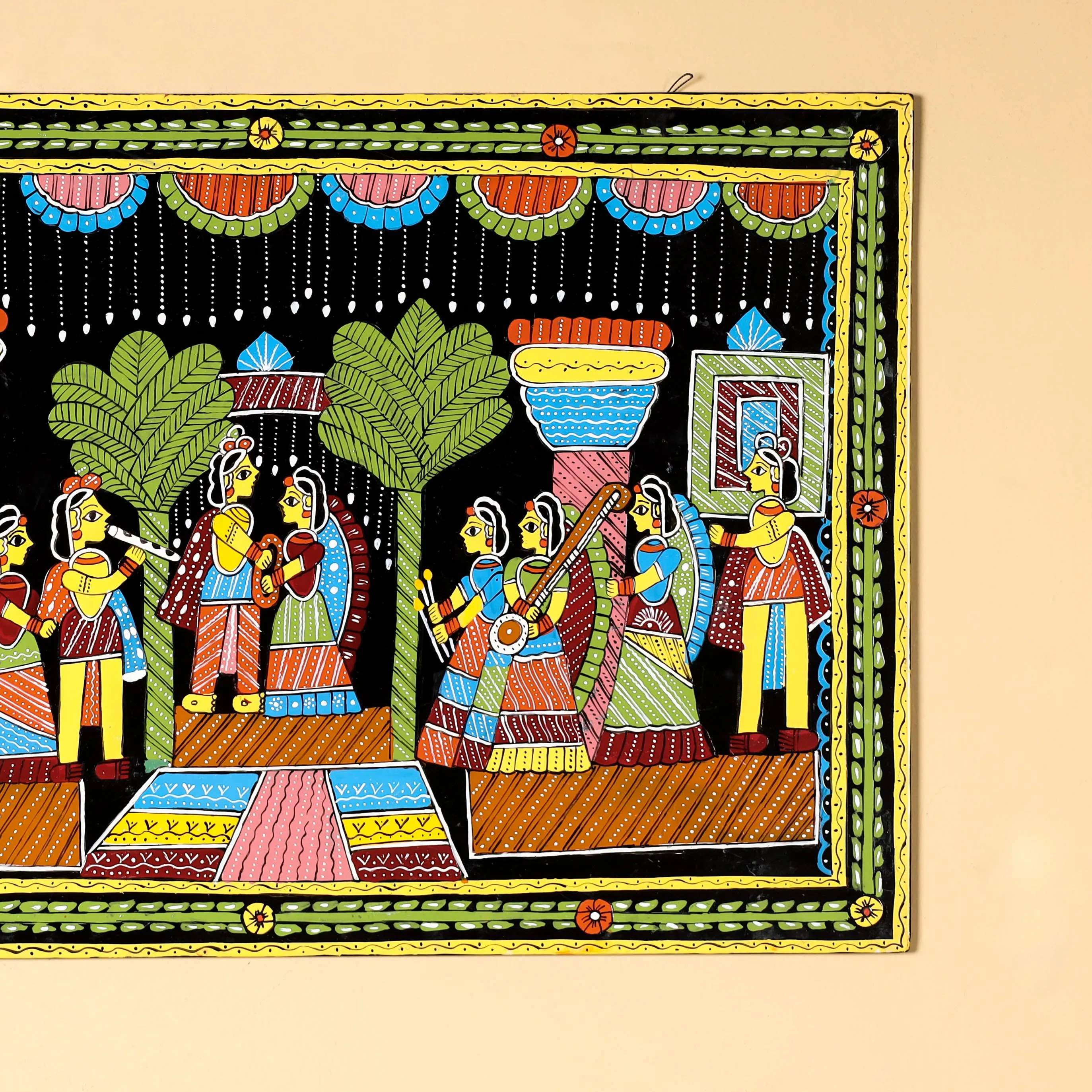 Tikuli Art Handpainted Wooden Wall Hanging (12 x 18 in)
