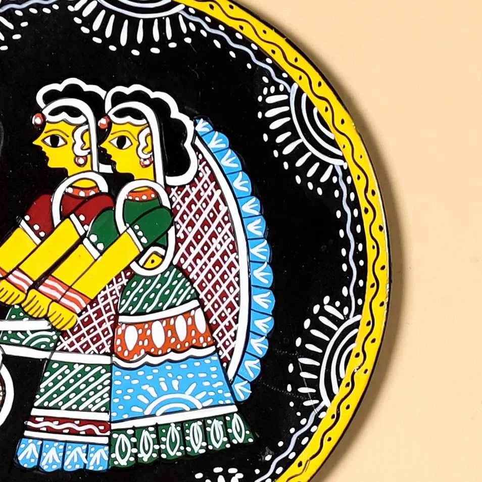 Tikuli Art Handpainted Wooden Wall Hanging (5 in)