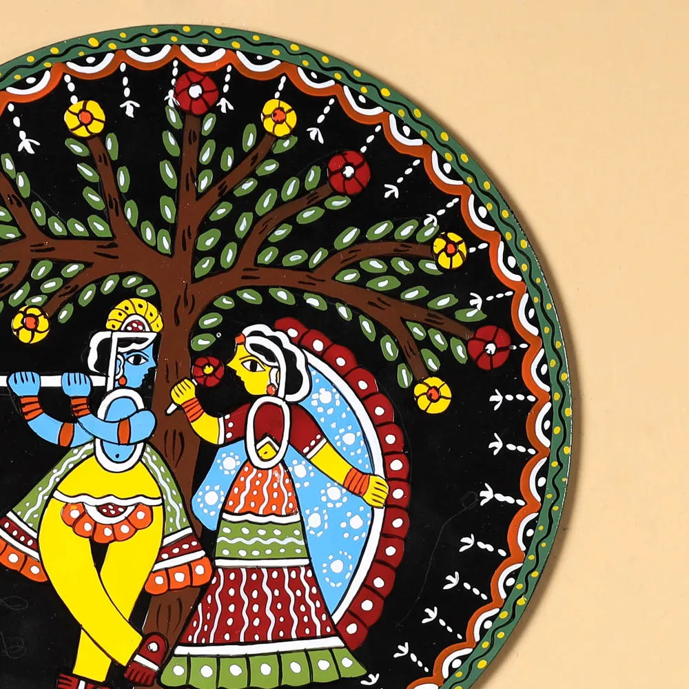Tikuli Art Handpainted Wooden Wall Hanging (8 in)