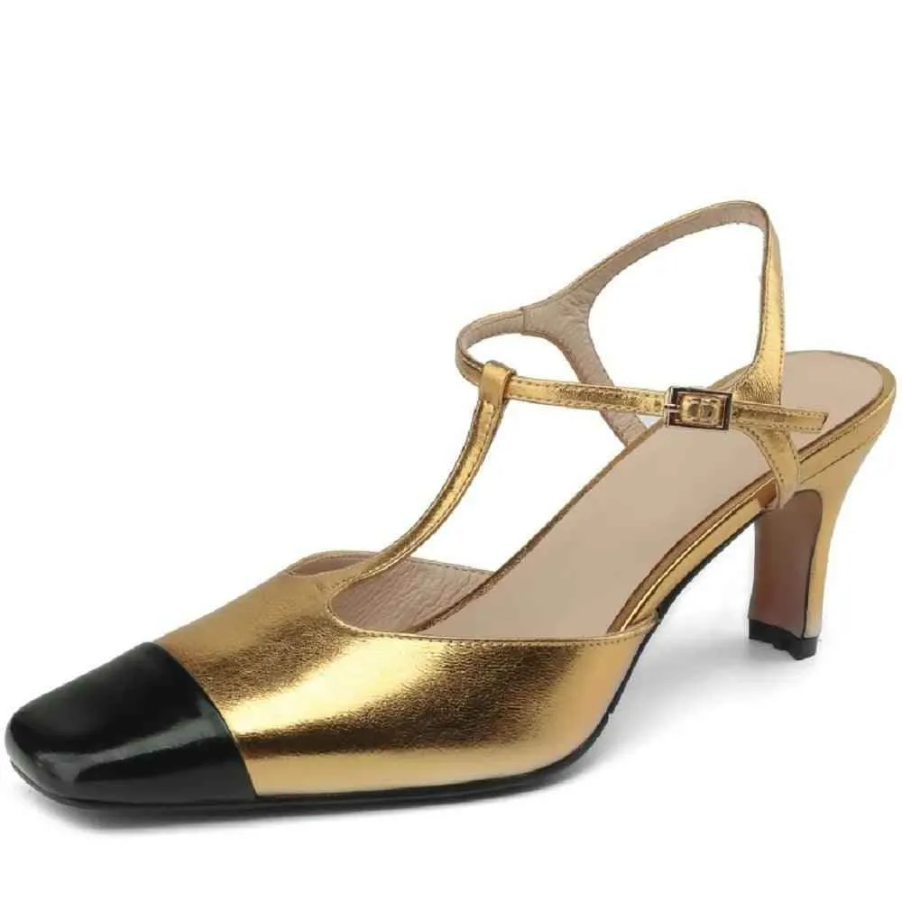 TSS100 Women's Casual Shoes - Leather High Heels - Open Sandals