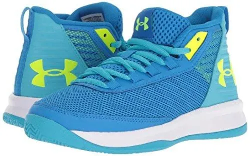 Under Armour Girls' Pre School Jet 2018 Basketball Shoe, Blue Circuit (400)/Alpine, 3