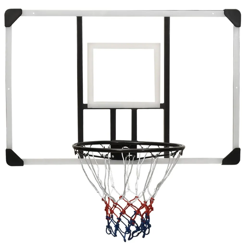 vidaXL Basketball Backboard Transparent 106x69x3 cm Polycarbonate