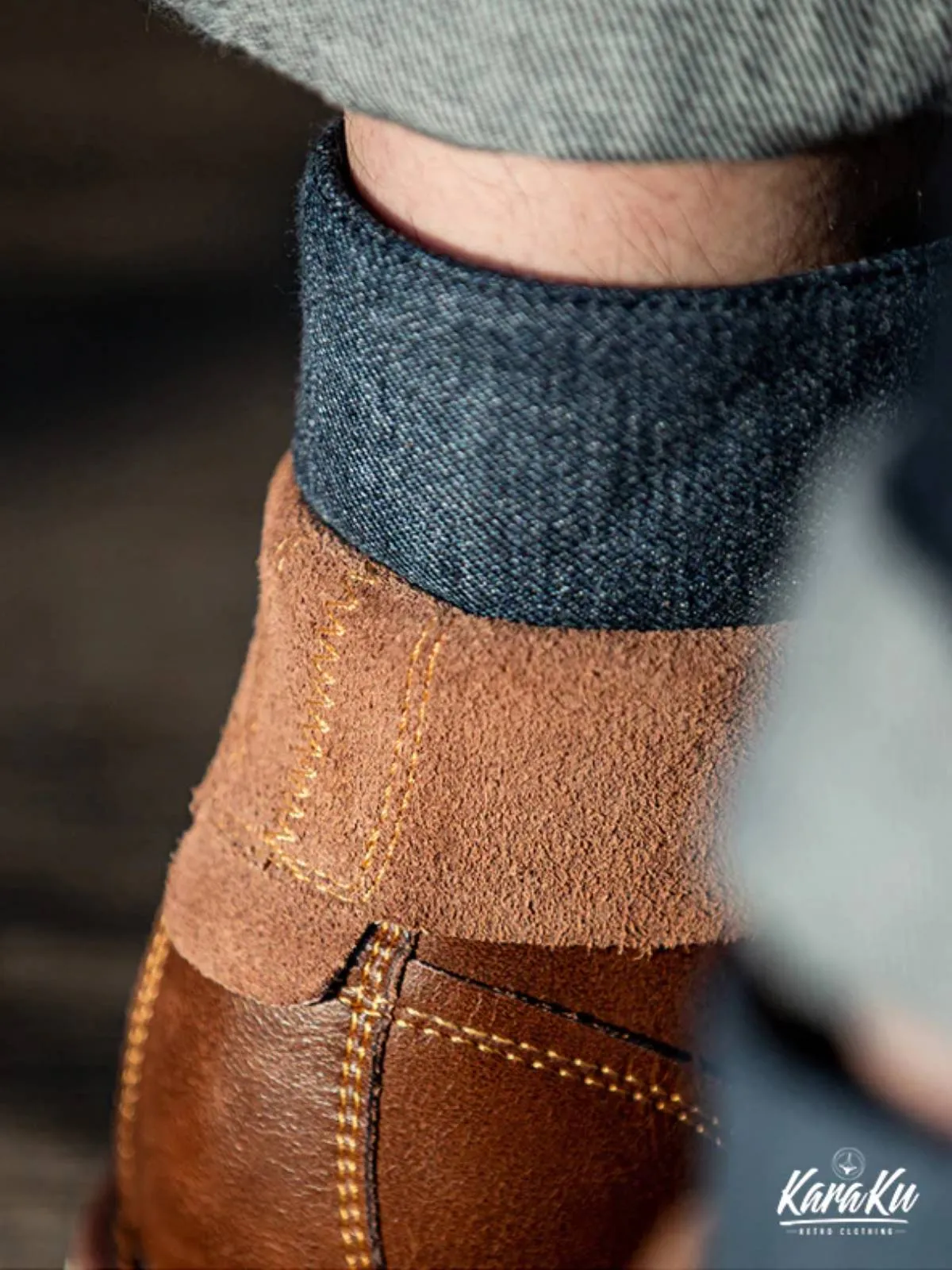 Vintage Fold-Over Collar Casual Moc Toe Boots Boots