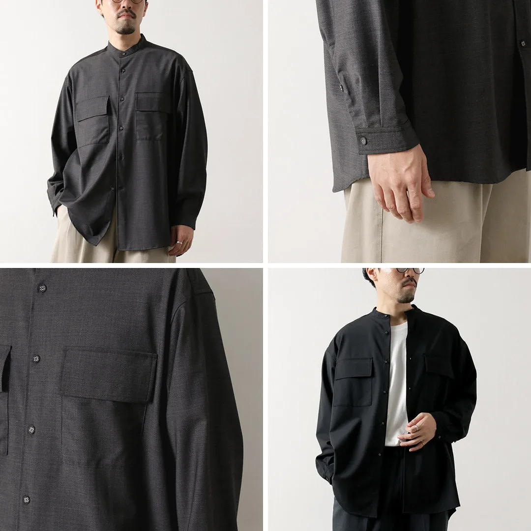 WHITE MOUNTAINEERING（ホワイトマウンテニアリング） ストレッチ バンドカラーシャツ