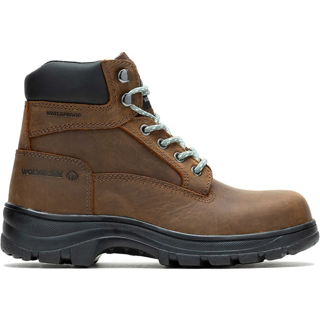 Wolverine Women's Carlsbad 6" Steel Toe WP Work Boot- Brown- W241012