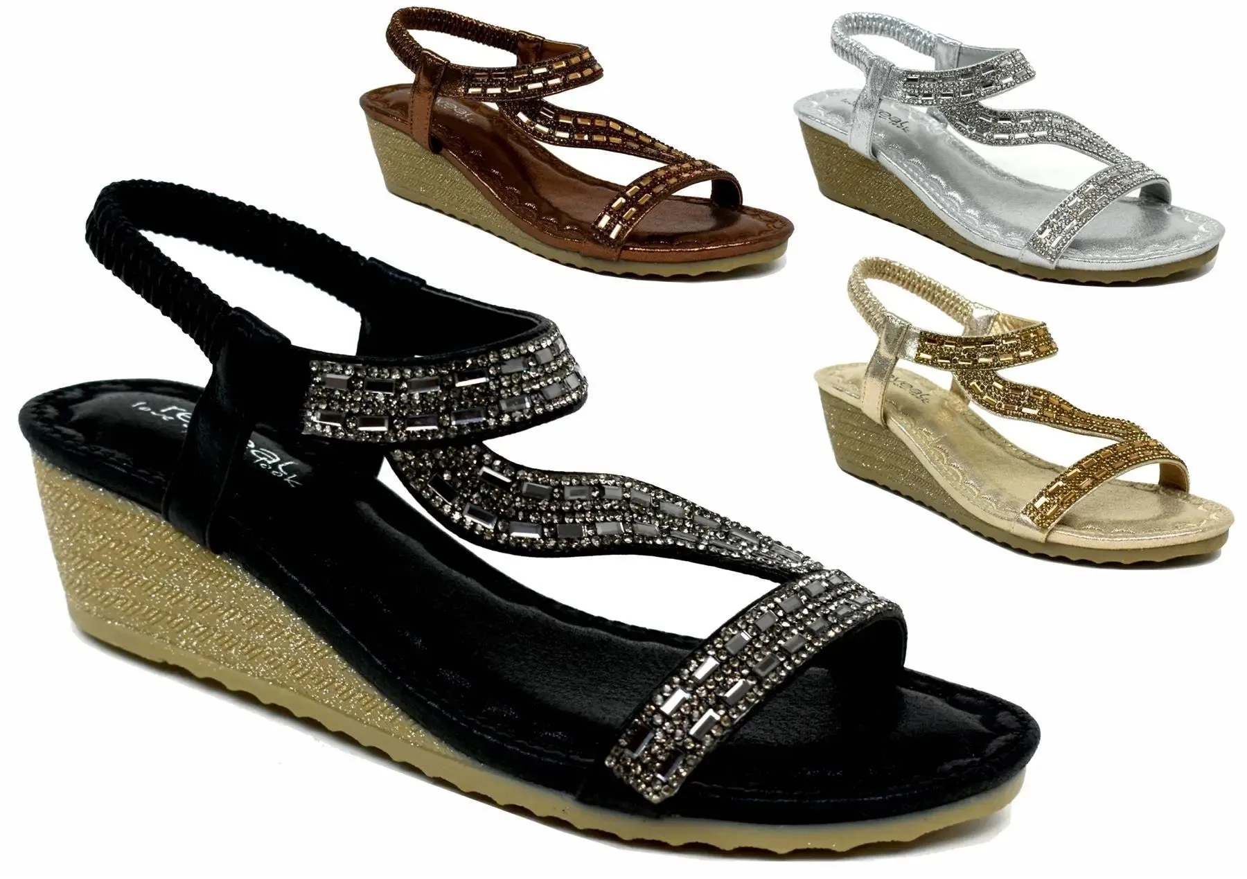 Women open toe leather summer sandals