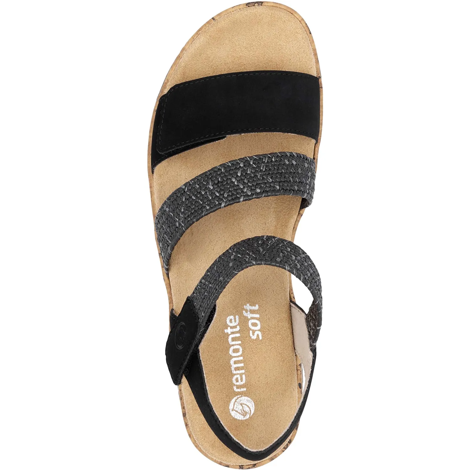 Women's Remonte R6861-02 Black Woven Stretch