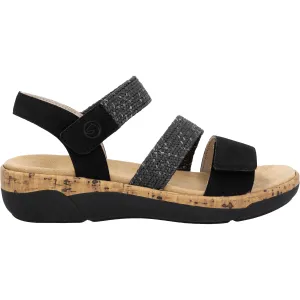Women's Remonte R6861-02 Black Woven Stretch