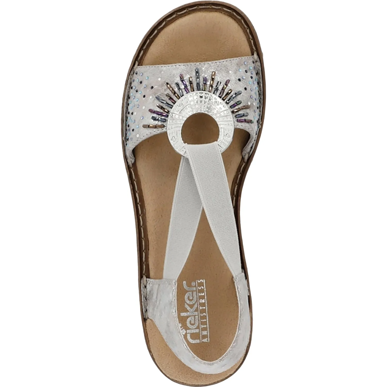 Women's Rieker 60880-90 Regina 80 Rose Metallic with Beads