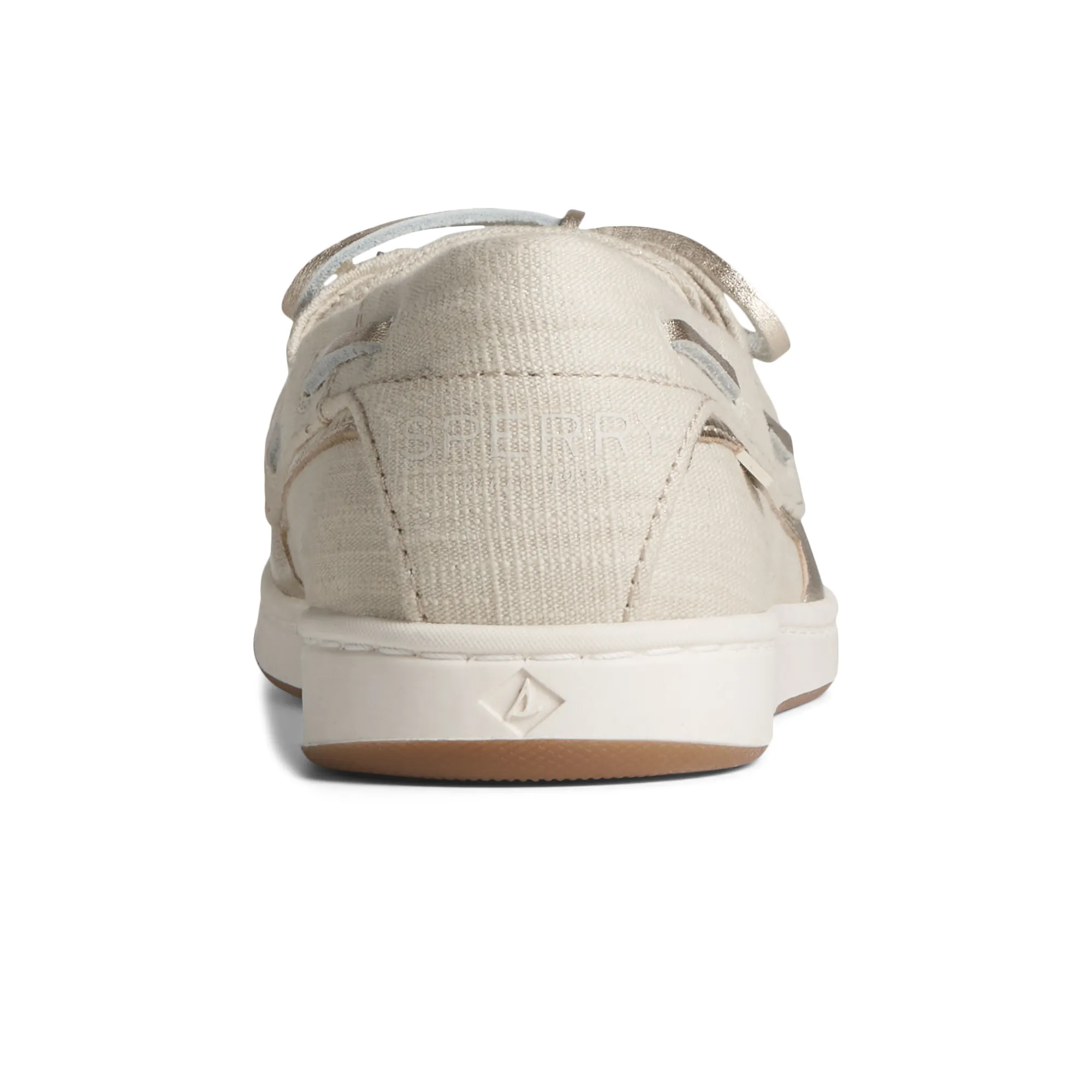 Women's Starfish Shimmer Boat Shoes - Offwhite (STS88618)